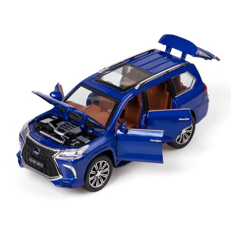 Resembling 1:24 Scale Diecast LX570 Car Metal Car Metal Die Cast Model Car Pull Back Toy Car