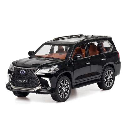 Resembling 1:24 Scale Diecast LX570 Car Metal Car Metal Die Cast Model Car Pull Back Toy Car