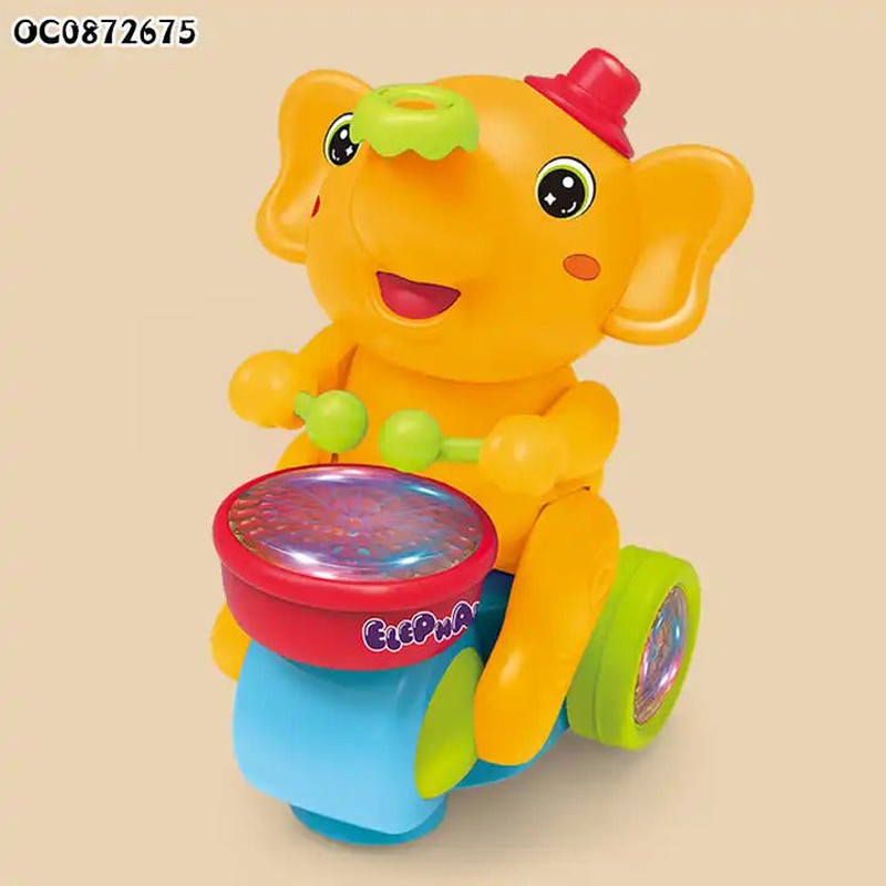 Musical Walking Elephant Drummer Toy