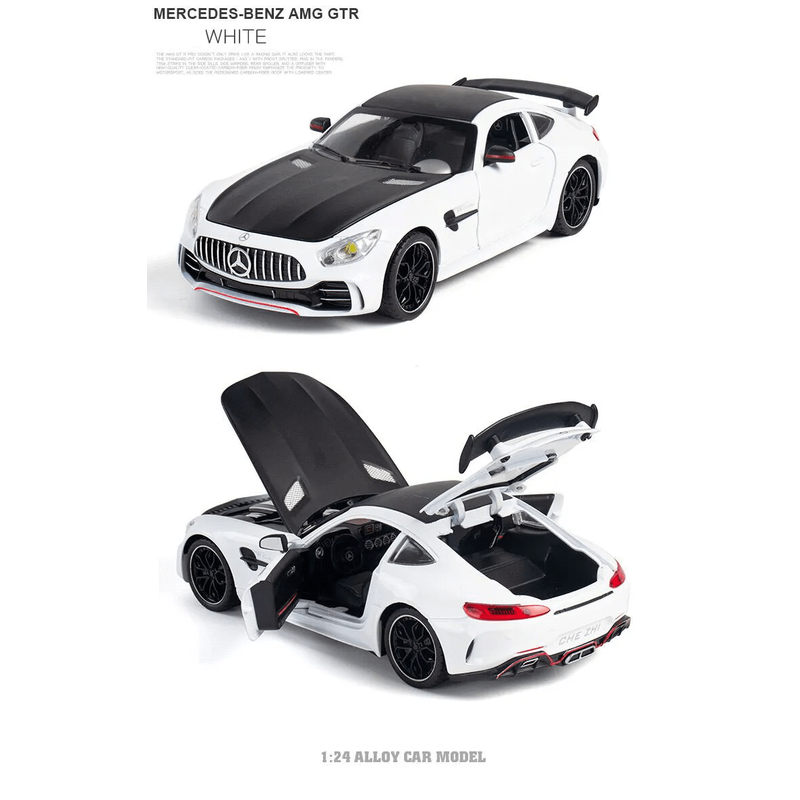 Resembling Big Size 1:24 Benz Amg Gtr Rb Toy Cars  White