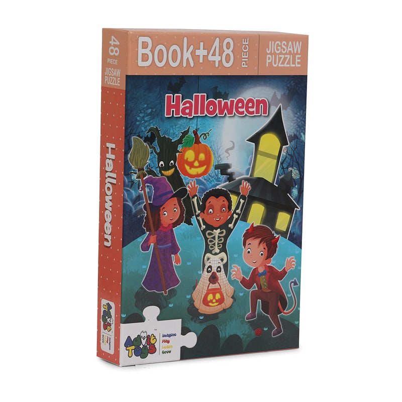 Halloween - Jigsaw Puzzle (48 Piece + Educational Fun Fact Book Inside)