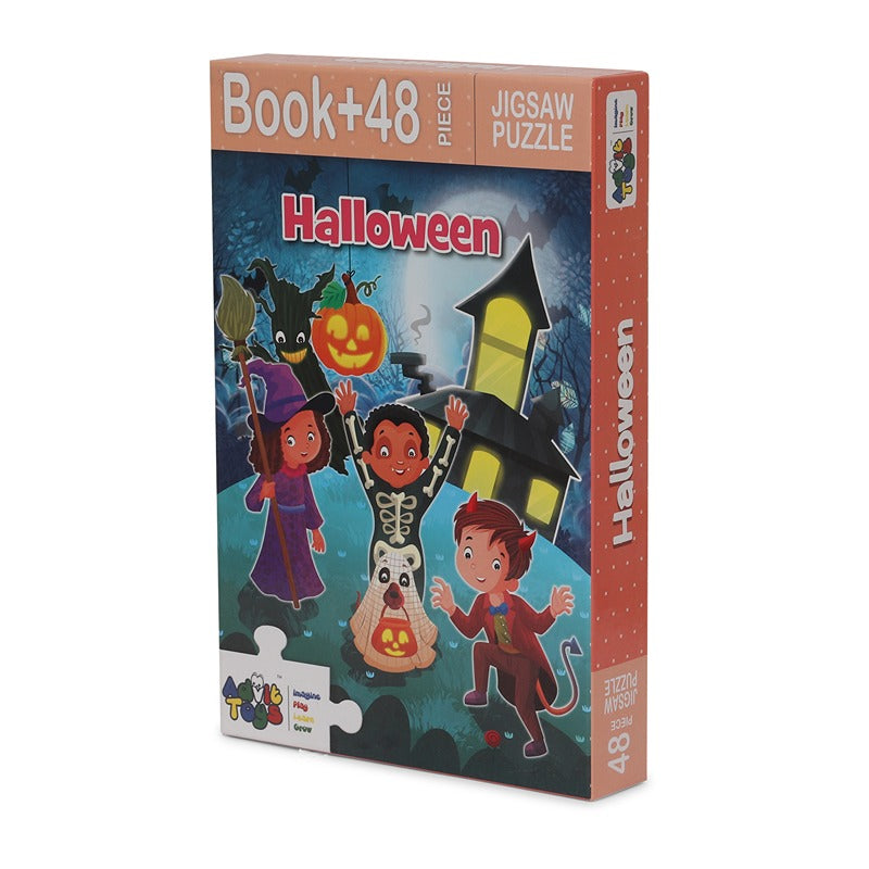 Halloween - Jigsaw Puzzle (48 Piece + Educational Fun Fact Book Inside)