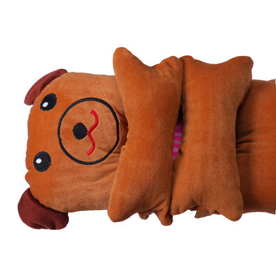 Infant Baby Pillow Soft Plush Cushion Material New Born Baby Cute Cartoon Shape Position Shaping Adjustable (Brown)