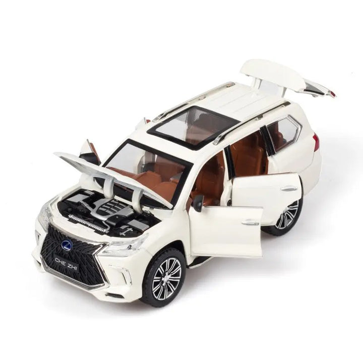 Resembling 1:24 Scale Diecast LX570 Car Metal Car Metal Die Cast Model Car Pull Back Toy Car