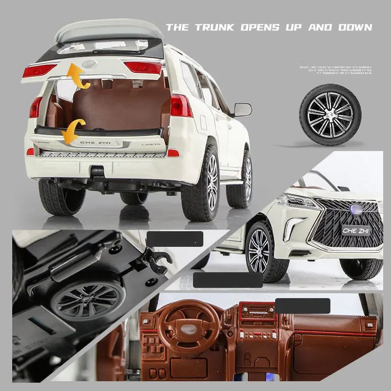 Resembling Big Size 1:24 LX570 Metal Diecast Car