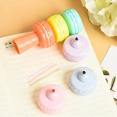 Cute Shape Ice-cream Macaron Highlighter Fine Grip Marker