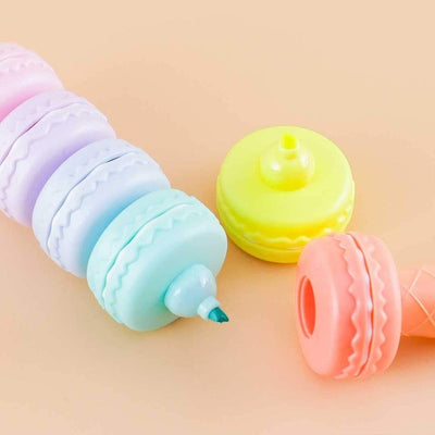 Cute Shape Ice-cream Macaron Highlighter Fine Grip Marker