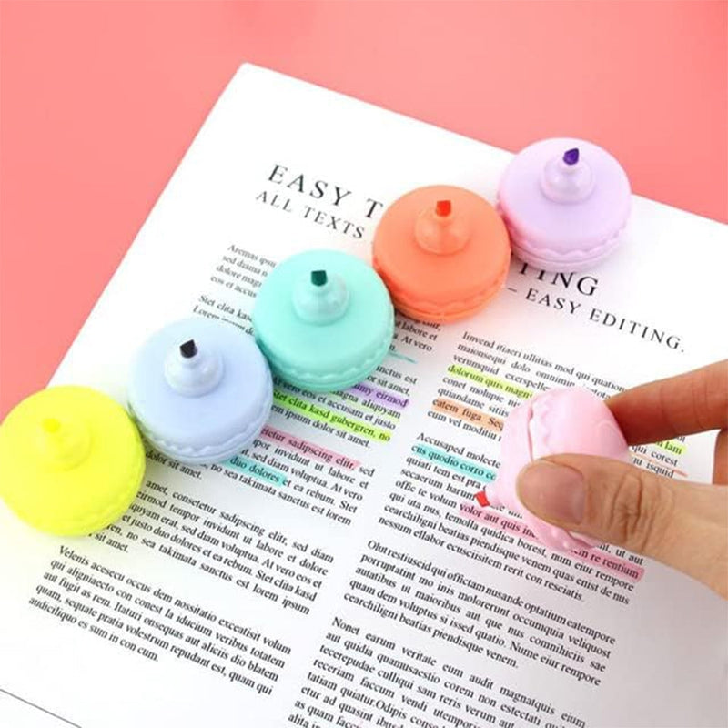 Cute Shape Ice-cream Macaron Highlighter Fine Grip Marker