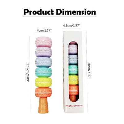 Cute Shape Ice-cream Macaron Highlighter Fine Grip Marker