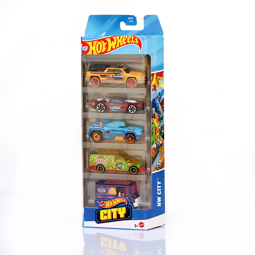 Hot Wheels Diecast City - Pack of 5 Cars (7 Years Till Grown Ups)