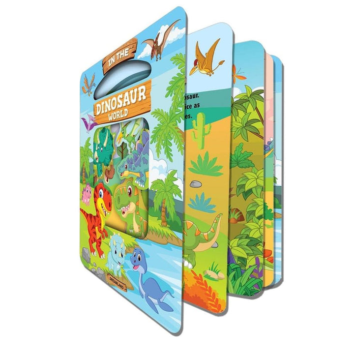 Dreamland Publications Window Cut Board Book - In the Dinosaurs world