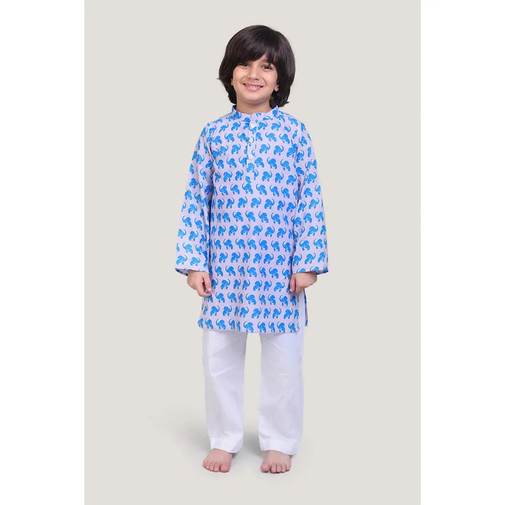 Story Tailor The Elephant & The Barking Dog- Boys Kurta Pajama Set