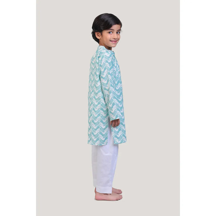 Story Tailor The Talkative Turtle- Boys Kurta Pajama Set (18-24 Months)