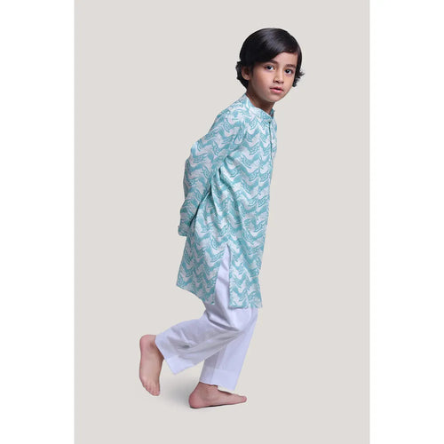 Story Tailor The Talkative Turtle- Boys Kurta Pajama Set (18-24 Months)