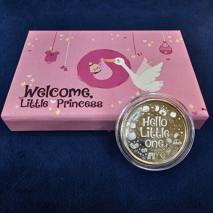 999 Silver Newborn Baby Girl Welcome Coin- 10gms