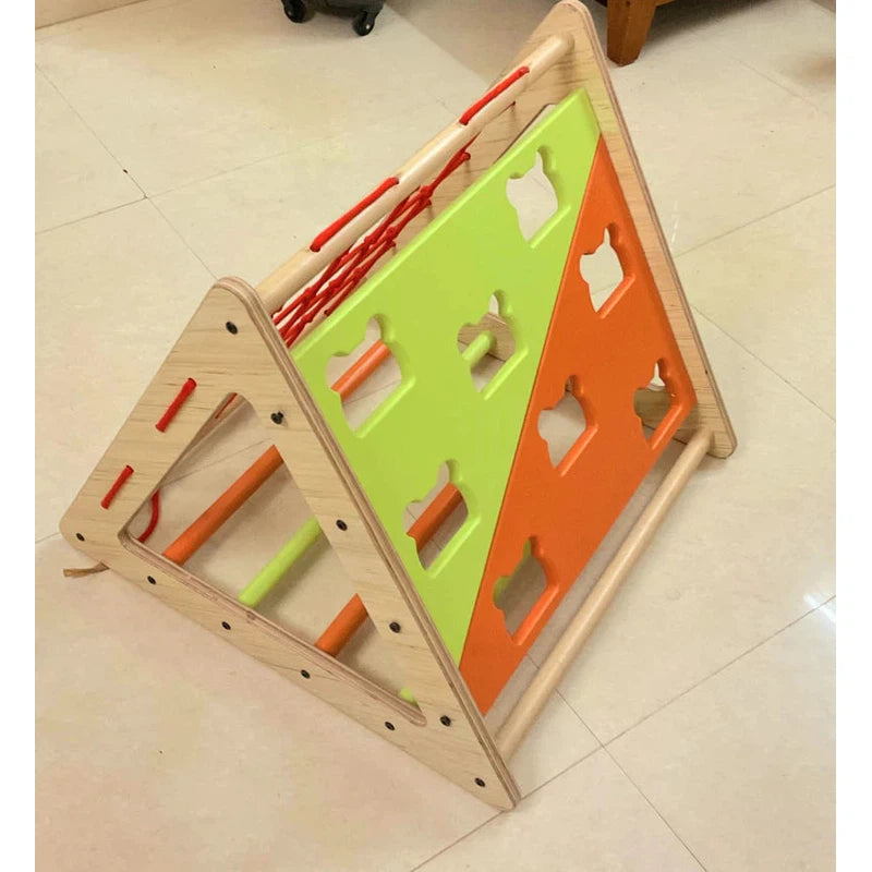 WoodBee Toys Pikler Triangle Climbing Frame | Wooden Montessori Gross Motor Activity Toy | Indoor Climbing Gym for Kids