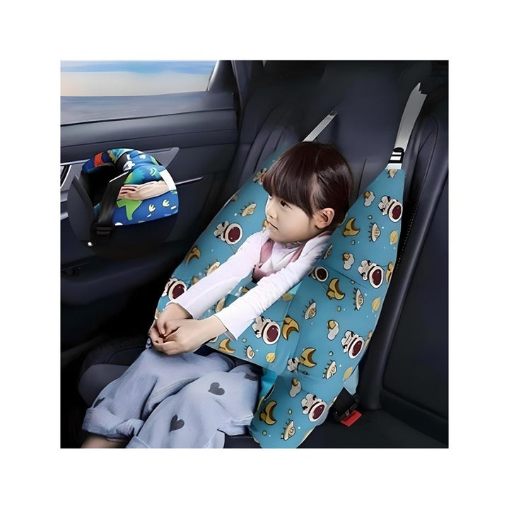 H-Shape Head Support Sleeping Car Pillow for Kids (6 Months to 3 Years)