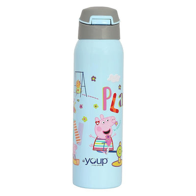 Youp  GOOGLIE- 500 ml Stainless Steel Peppa Pig Theme Kids Insulated Sipper Bottle GOOGLIE- 500 ml