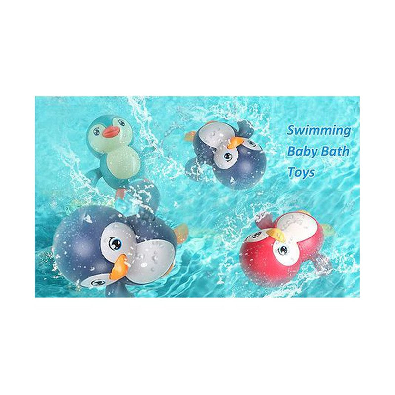 Swimming Penguin Wind Up Bath Toy - Pack Of 3 (Assorted Colours)