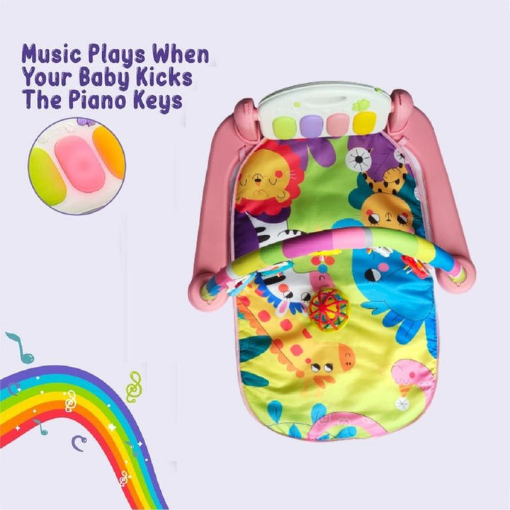 6 in 1 Musical Baby Play Gym Mat Piano Fitness Rack with Baby Rattle For kids