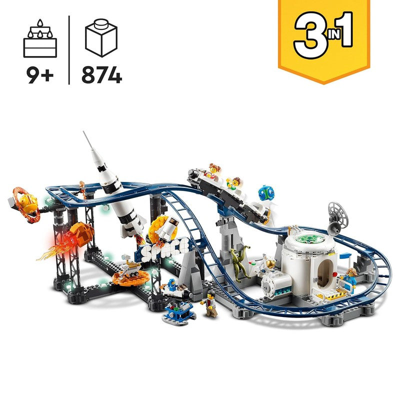 LEGO Creator Space Roller Coaster 31142 Building Toy Set (874 Pieces) -  (COD Not Available)