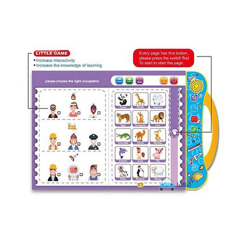 Interactive Intelligent Children Musical English Sound Book - (Assorted Colour)