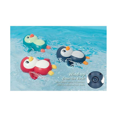 Swimming Penguin Wind Up Bath Toy - Pack Of 3 (Assorted Colours)