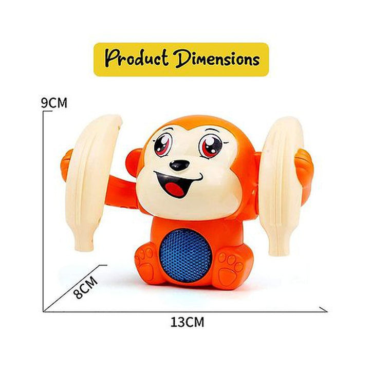 Dancing and Spinning Monkey Toy With Light And Music (Assorted Color)