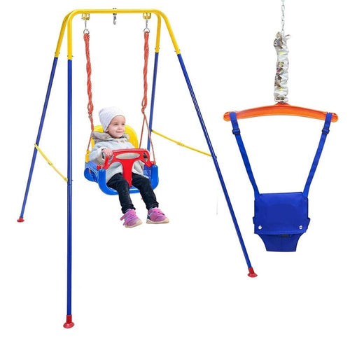 Hop N Play Swing & Jumper Set with Stand, Safety Belt & Bouncer (6 Months - 3 Years)