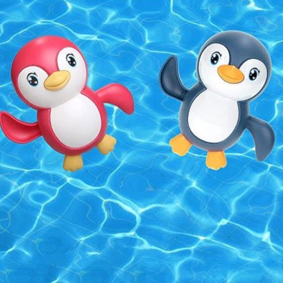 Swimming Penguin Wind Up Bath Toy - Pack Of 2 (Assorted Colours)