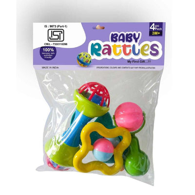 Baby Rattle Set Pack of 4 - Multicolor