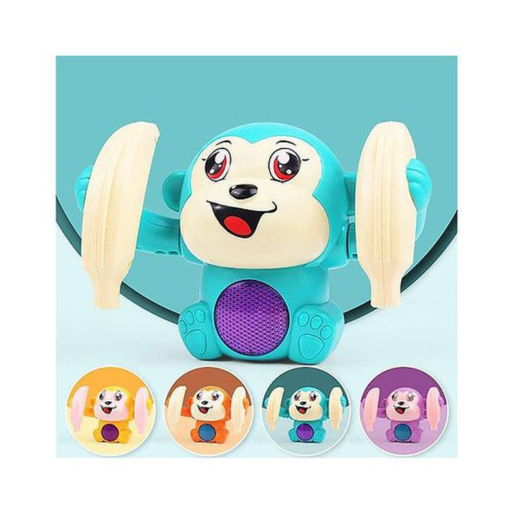 Dancing and Spinning Monkey Toy With Light And Music (Assorted Color)