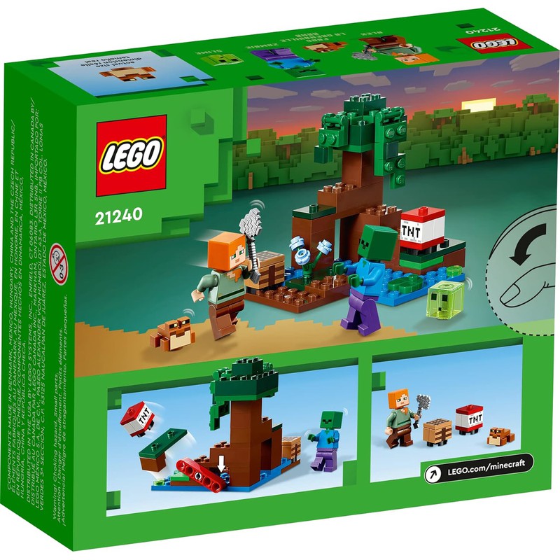 LEGO Minecraft The Swamp Adventure 21240, Building Game Construction Toy (65 Pieces)