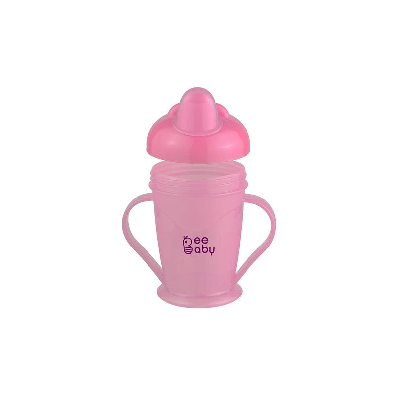 Light Pink Twin Handle Hard Spout Sippy Cup. Leak-Proof, BPA FREE, Easy Grip. 180 ML / 6 Oz