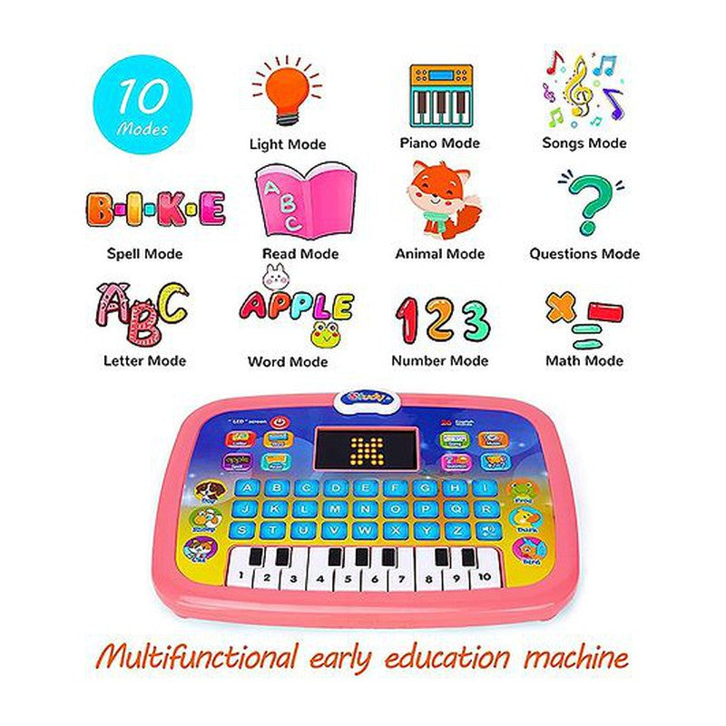 Fun Tablet Educational Learning Toy with Piano and Music For Kids and Toddlers - (Assorted Color)