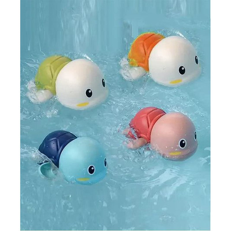 Pack Of 4 | Swimming Turtle Wind Up Bath Toy (Assorted Colour)