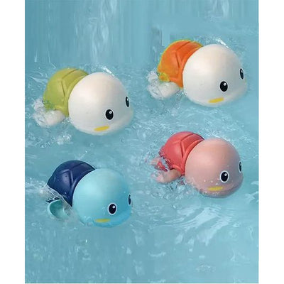 Pack Of 4 | Swimming Turtle Wind Up Bath Toy (Assorted Colour)