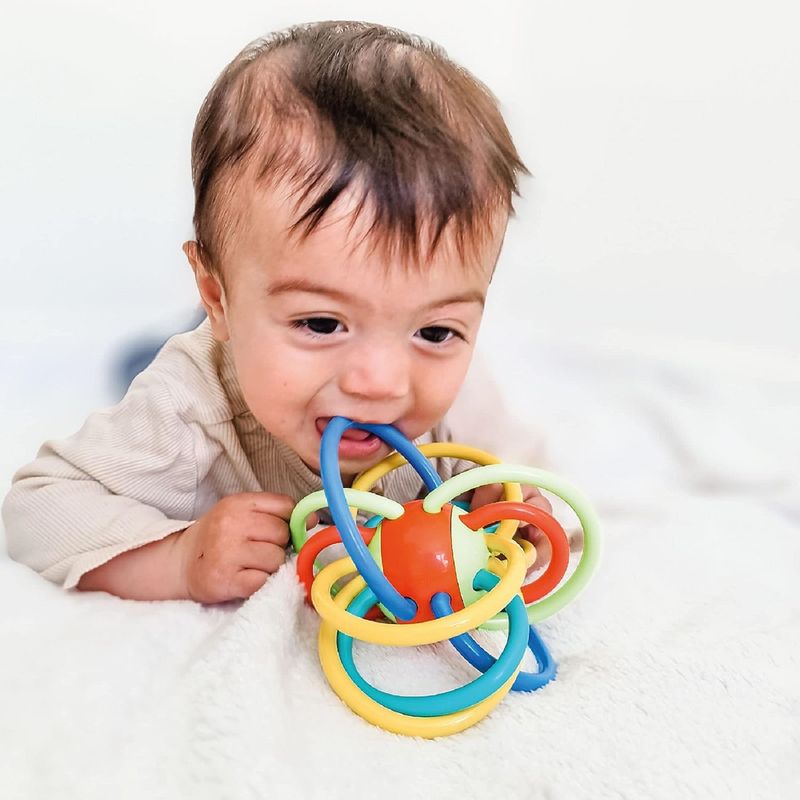 Infant Toddler Rattle Toys 1 Loopi Rattle - Multicolor