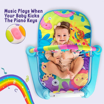 6 in 1 Musical Baby Play Gym Mat Piano Fitness Rack with Baby Rattle For kids