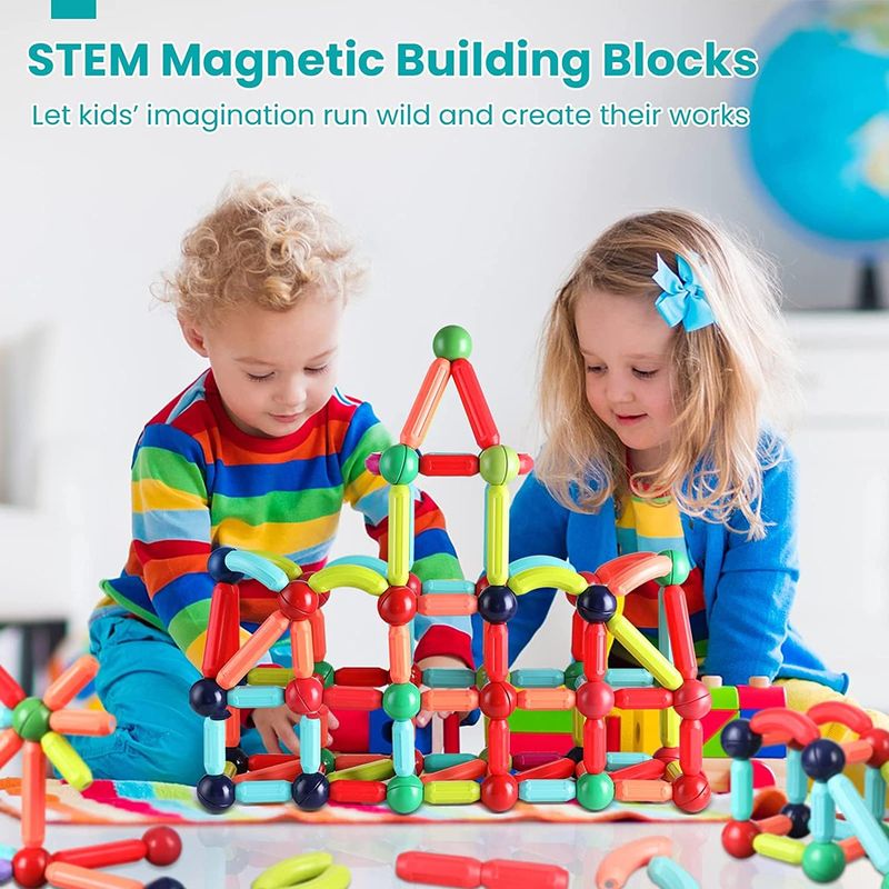 STEM Educational Magnetic Sticks Building Blocks - 96 Piece