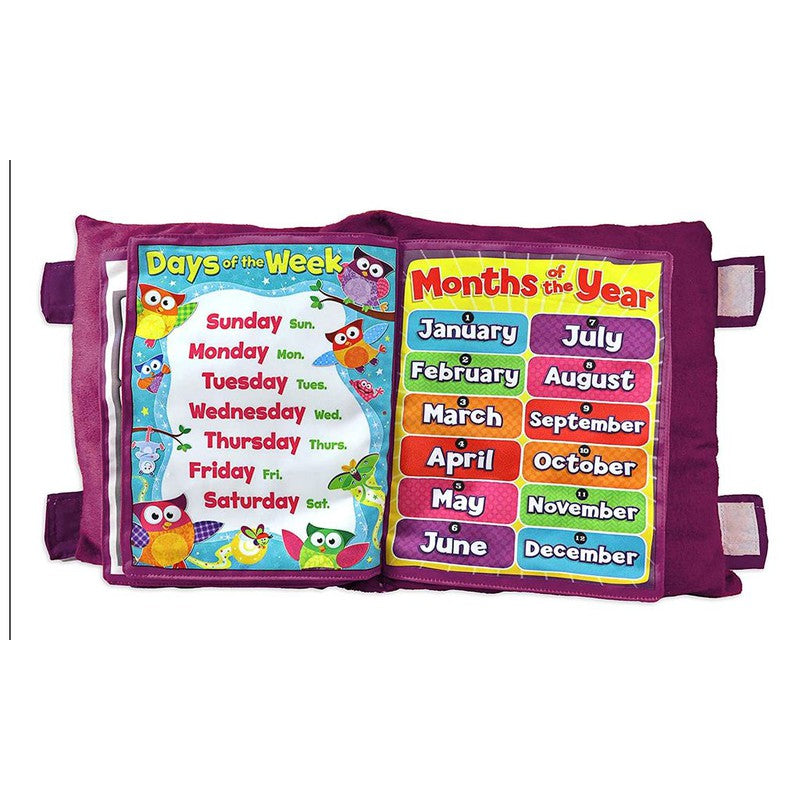 Kids Learning Pillow Cum Cushion Book Educational Toys - Purple Pillow