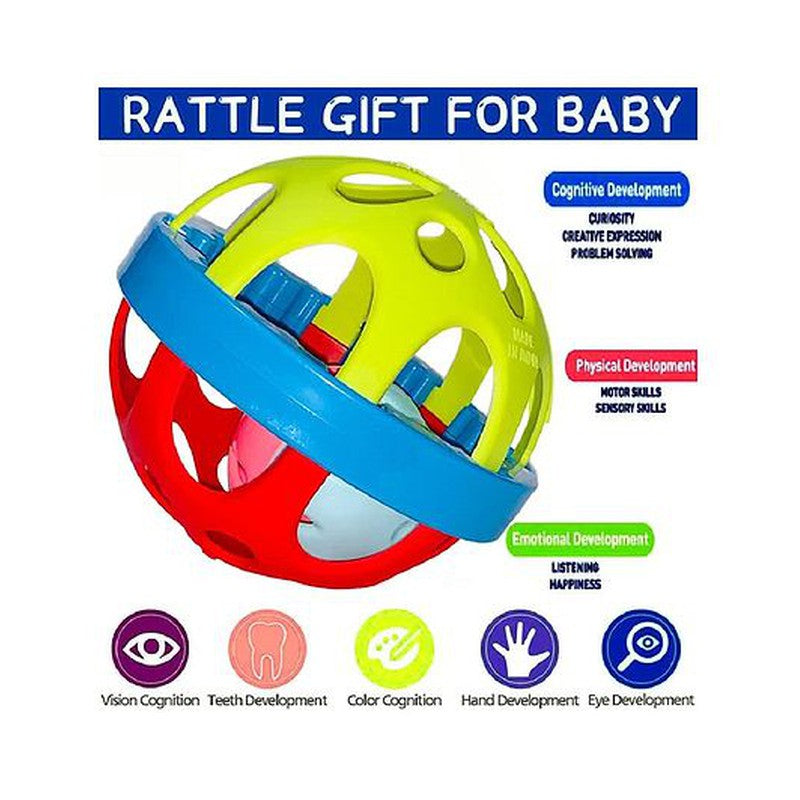 Baby Rattles and Teether Set BPA Free & Non Toxic Pack of 2 (Assorted Colours)