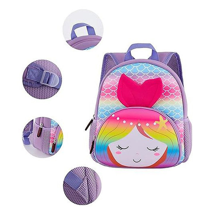 Cute Baby Murmaid Soft Plush Backpack with Front Pocket -10.2 Inches