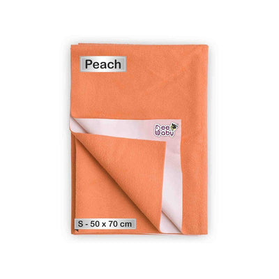 Peach Ultradry Baby Waterproof Bed Protector / Dry Sheet - Size - Small