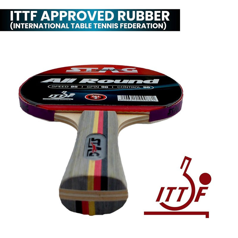 ITTF Approved Rubber All Round Advanced Table Tennis Racquet