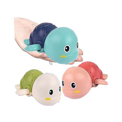 Swimming Penguin and Turtle Wind Up Bath Toy - Pack Of 2 (Assorted Colours)