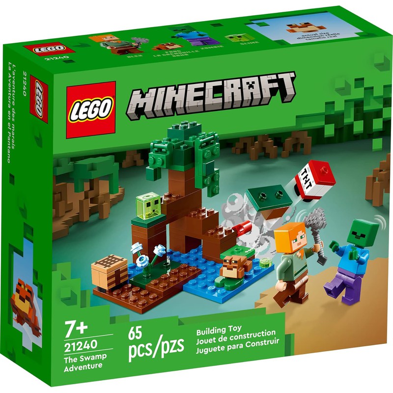 LEGO Minecraft The Swamp Adventure 21240, Building Game Construction Toy (65 Pieces)