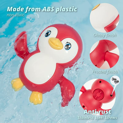 Swimming Penguin Wind Up Bath Toy - Pack Of 3