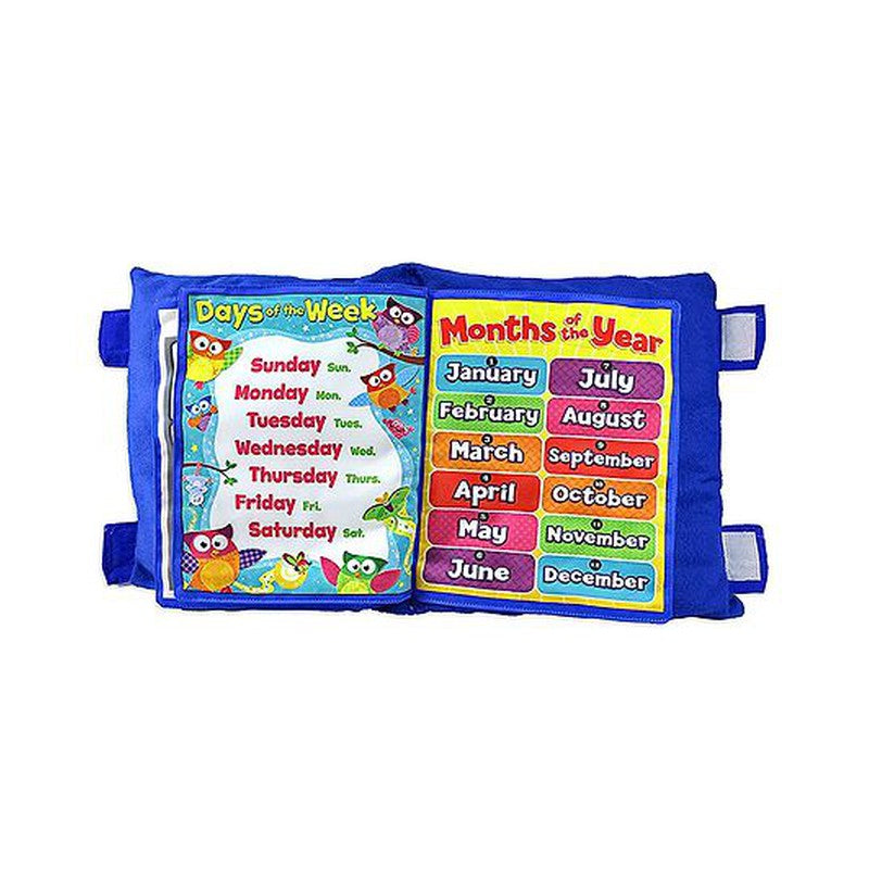 Kids Learning Pillow Cum Cloth Book Blue (Assorted Design) - English Hindi