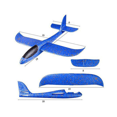 Hand Throw Flying Glider Foam Aeroplane Toy for Kids Pack of 1 - (Assorted Color)